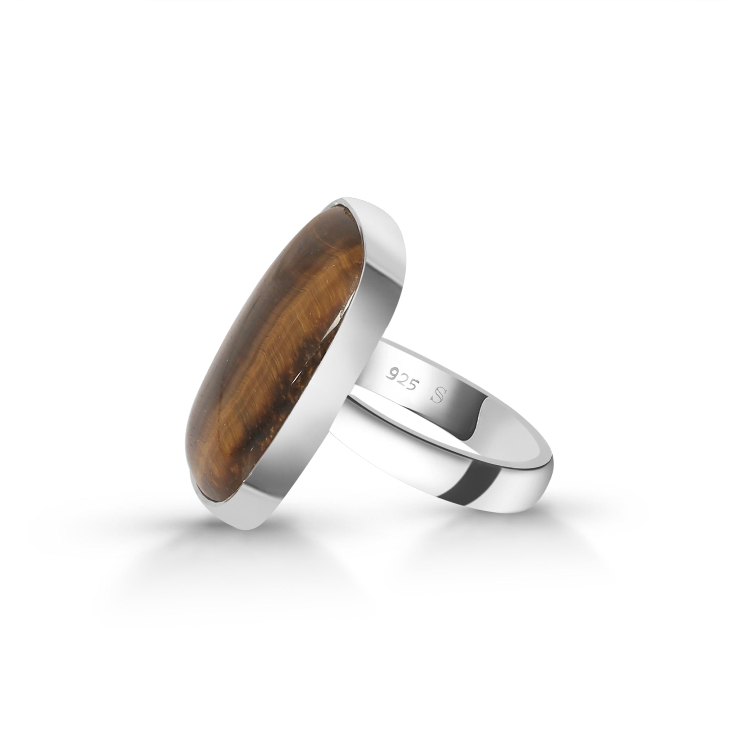 Tiger Eye Adjustable Ring-(TGE-R-19)