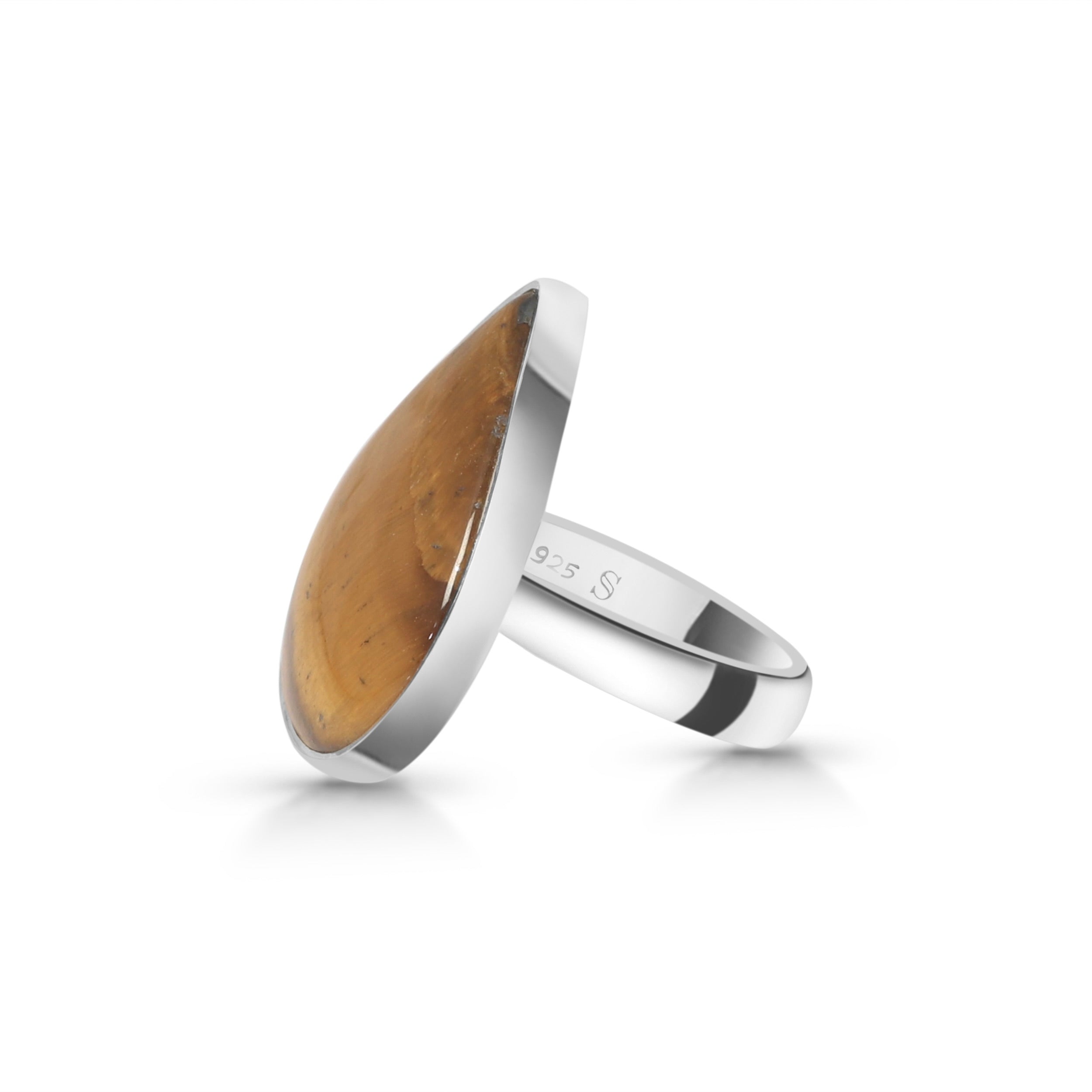 Tiger Eye Adjustable Ring-(TGE-R-2)