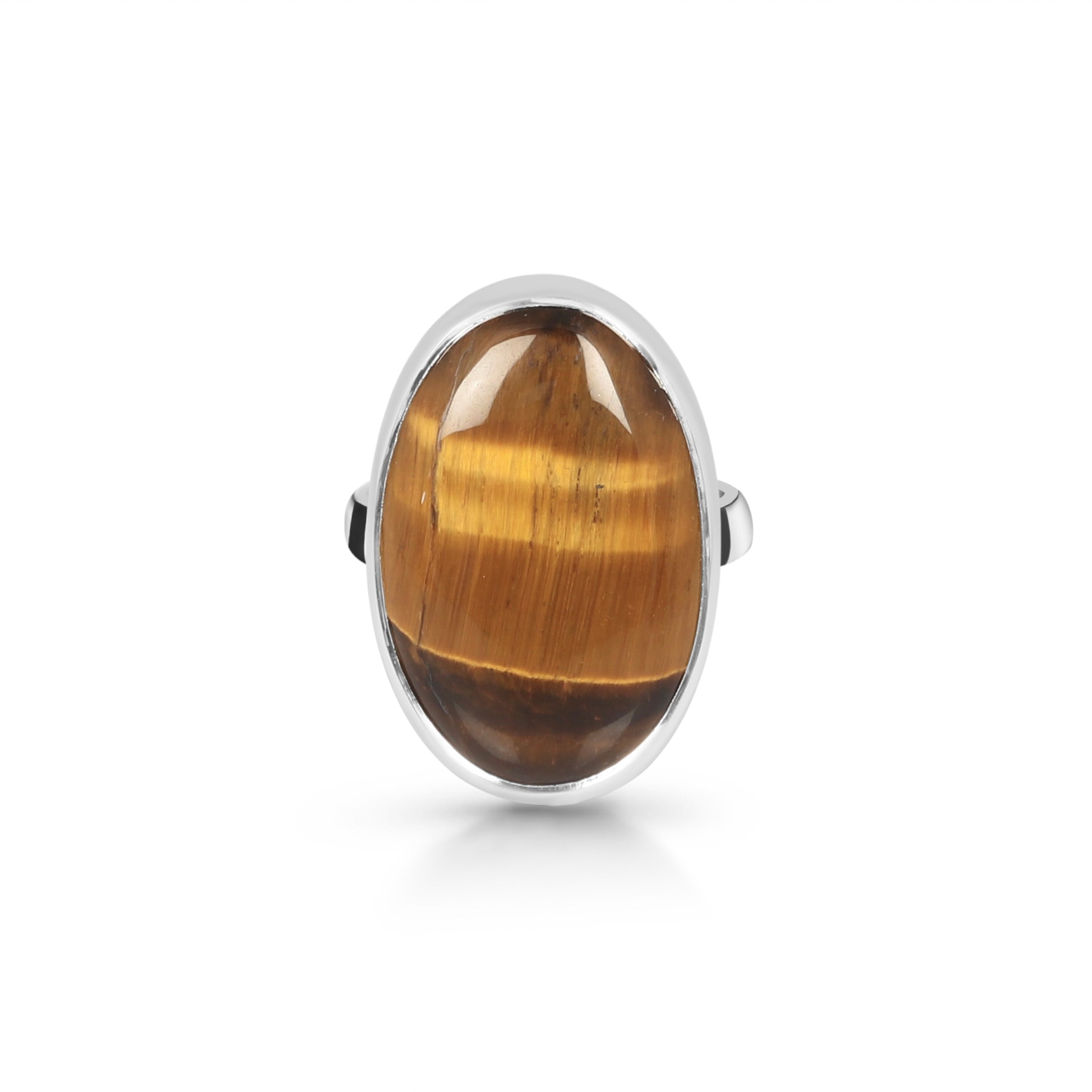 Tiger Eye Adjustable Ring-(TGE-R-27)