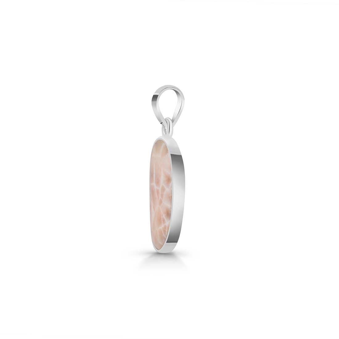 Natural Pink Natrolite / Thomsonite Pendant-(THS-P-27.)