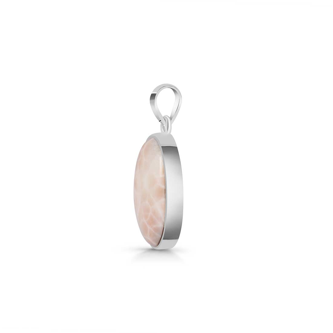 Natural Pink Natrolite / Thomsonite Pendant-(THS-P-42.)