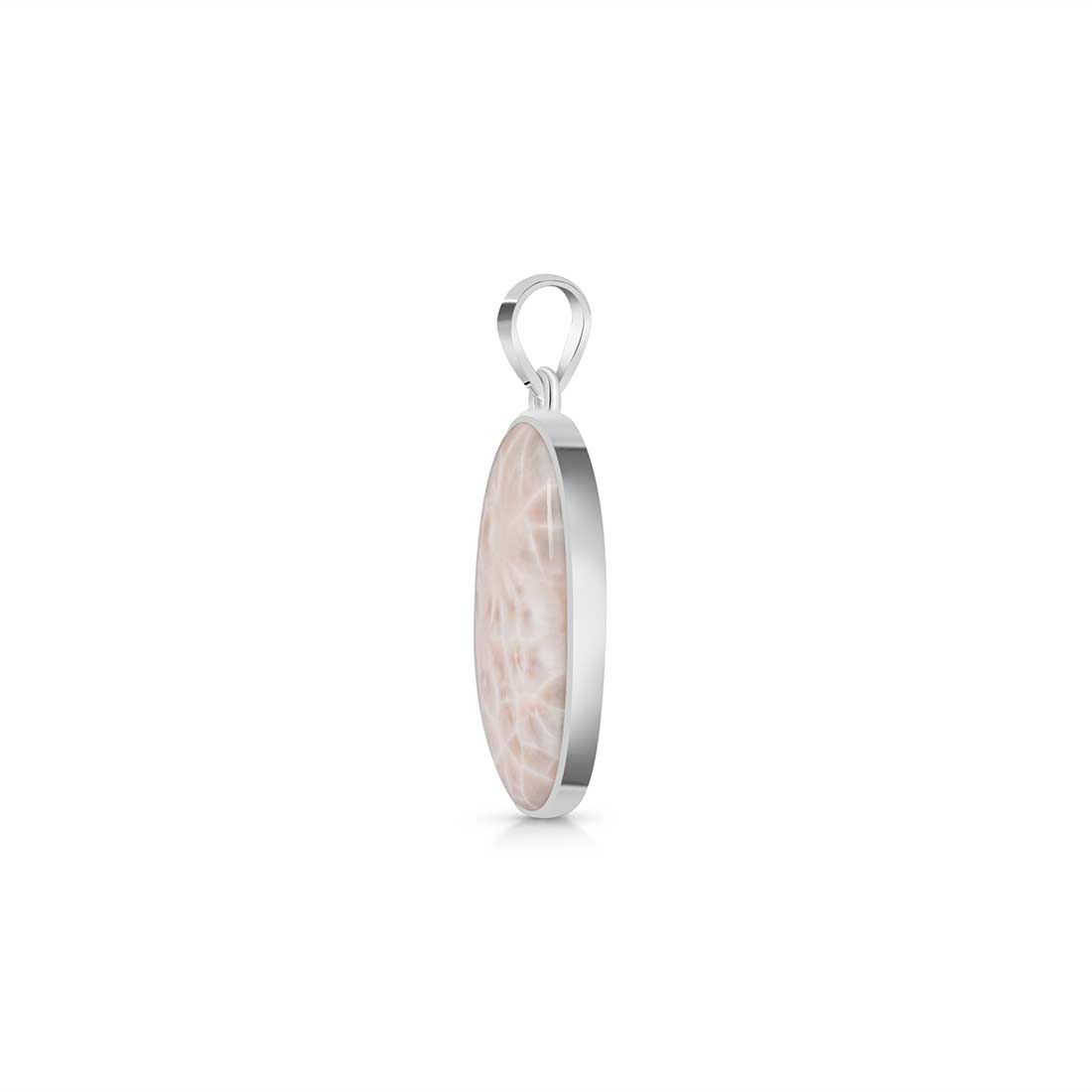 Neutral Pink Natrolite / Thomsonite Pendant-(THS-P-57.)