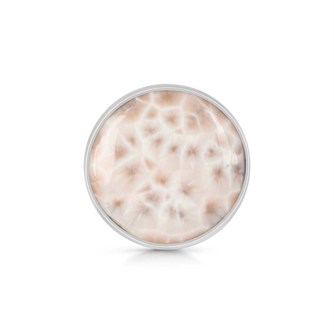 Natural Pink Natrolite / Thomsonite  Adjustable Ring-(THS-R-1.)