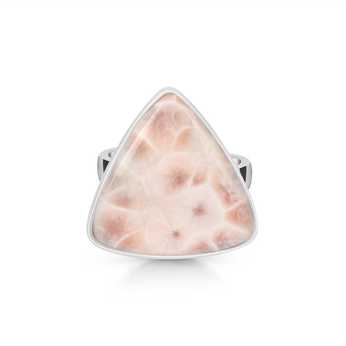 Natural Pink Natrolite / Thomsonite  Adjustable Ring-(THS-R-15.)