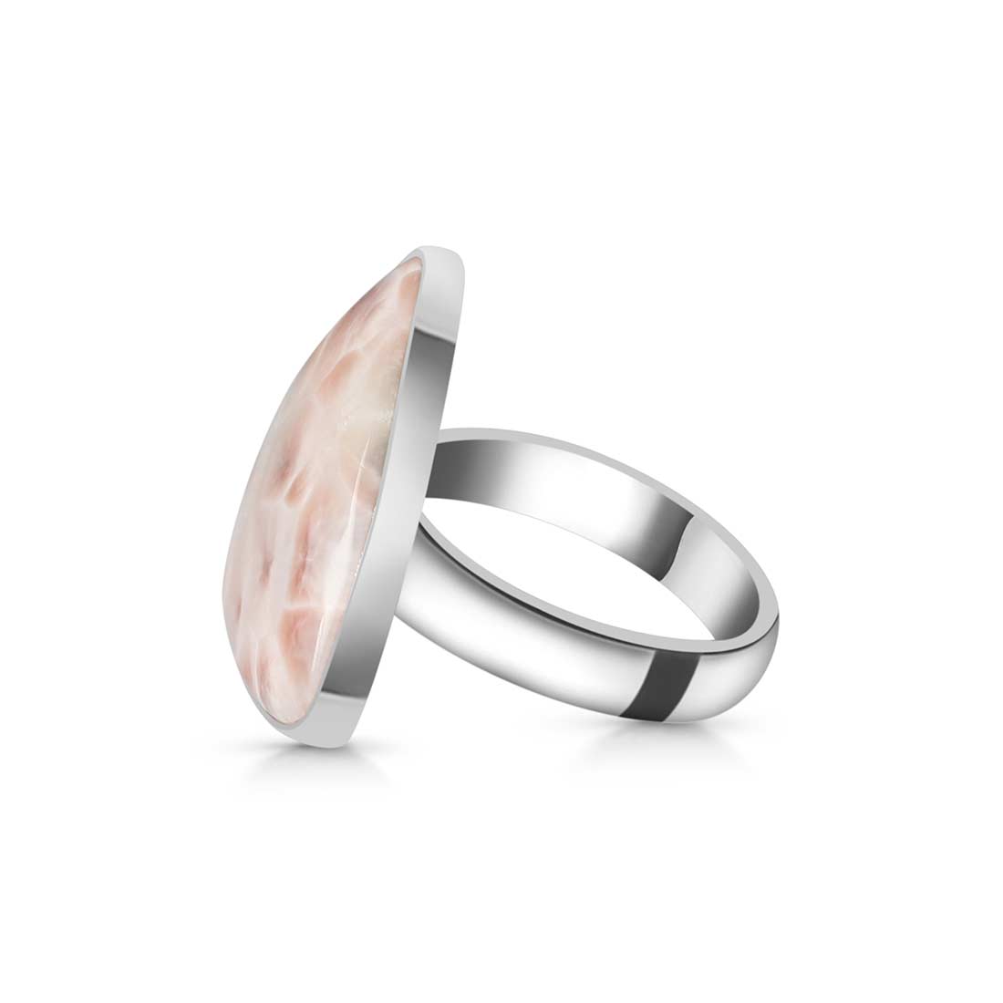 Natural Pink Natrolite / Thomsonite  Adjustable Ring-(THS-R-15.)