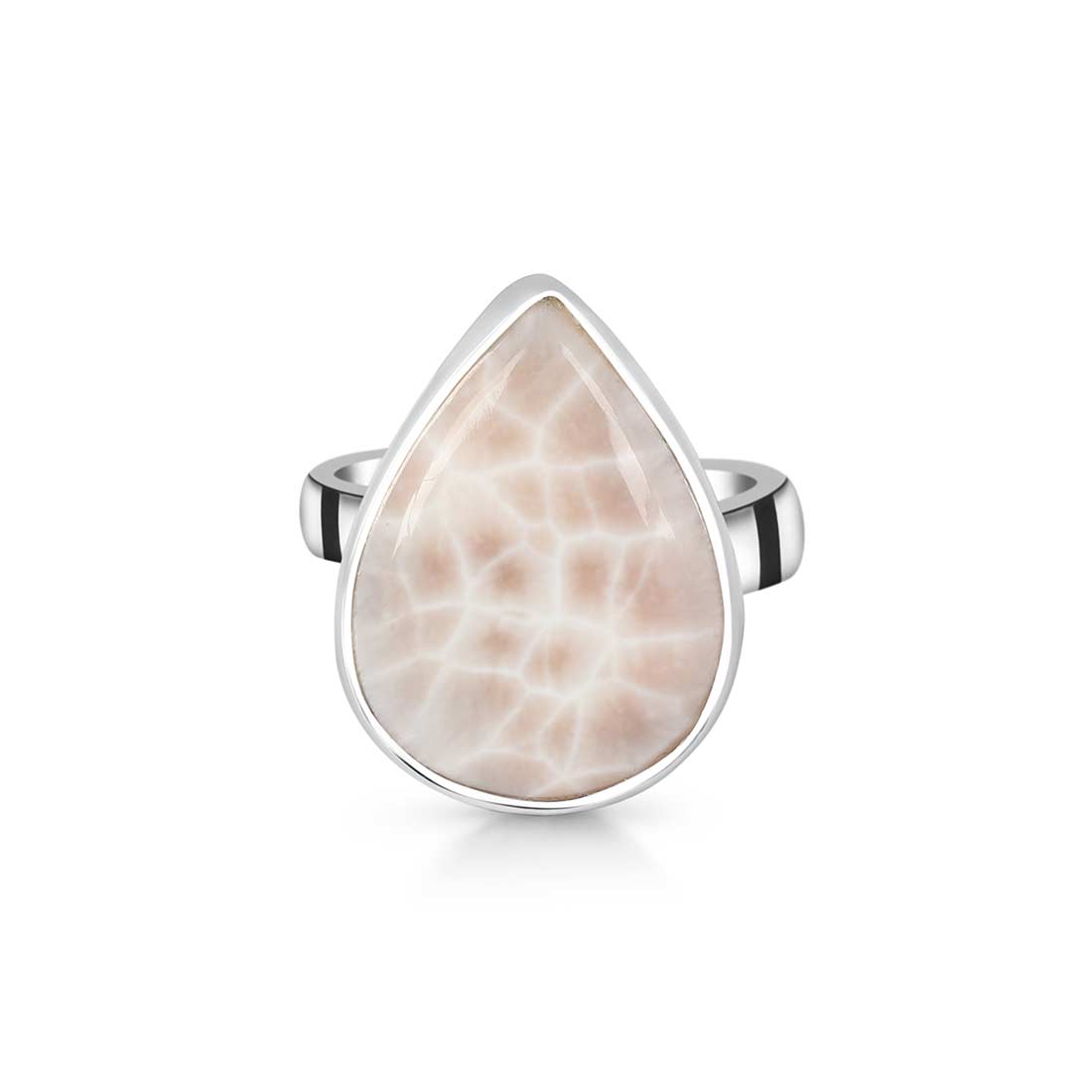 Natural Pink Natrolite / Thomsonite  Adjustable Ring-(THS-R-19.)