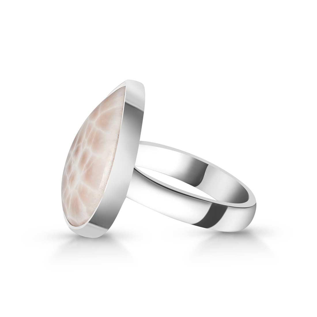 Natural Pink Natrolite / Thomsonite  Adjustable Ring-(THS-R-19.)