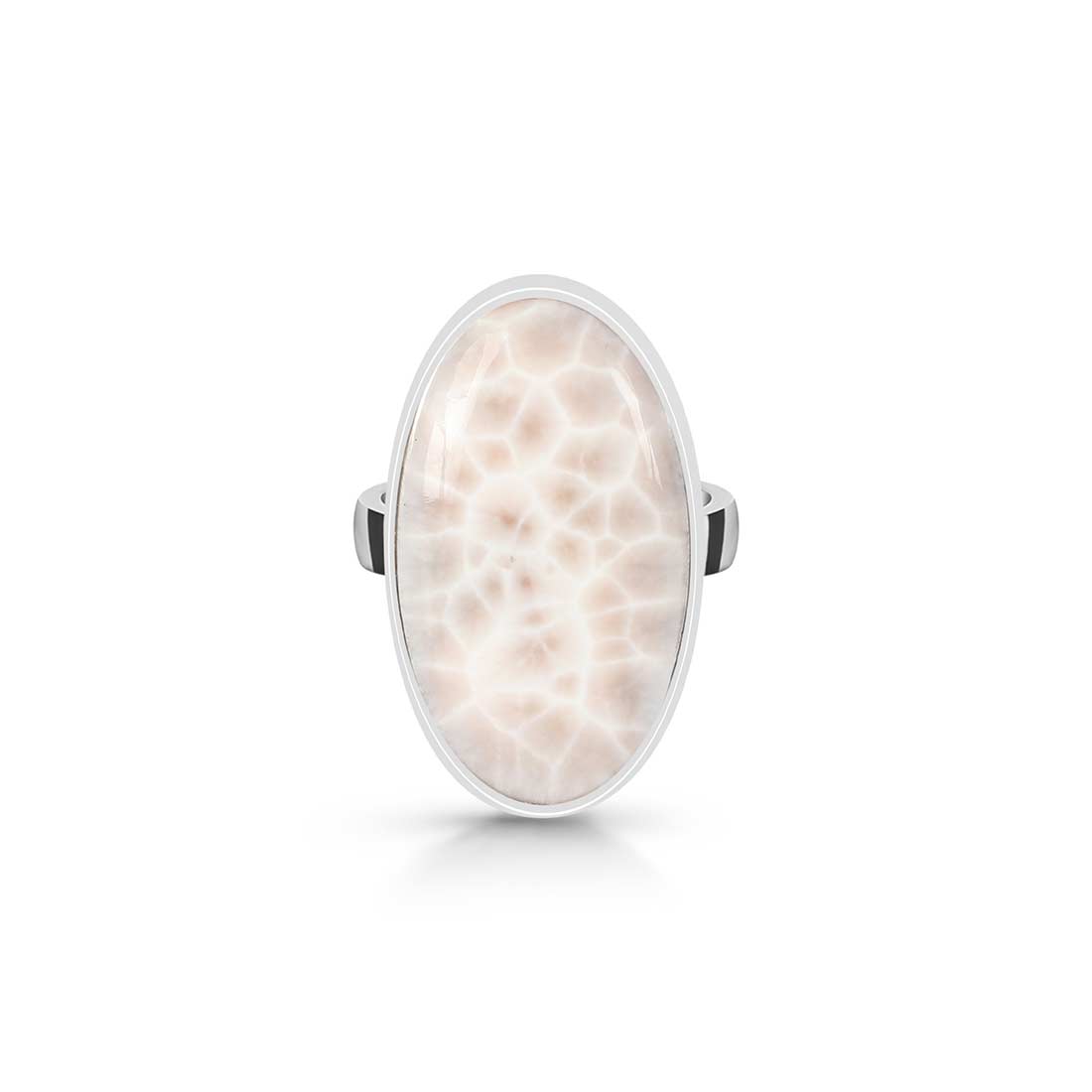 Natural Pink Natrolite / Thomsonite  Adjustable Ring-(THS-R-20.)