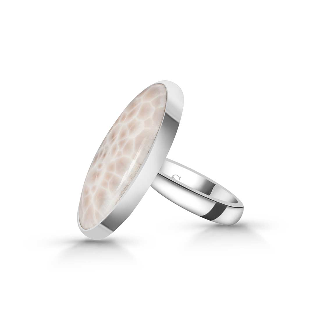 Natural Pink Natrolite / Thomsonite  Adjustable Ring-(THS-R-20.)