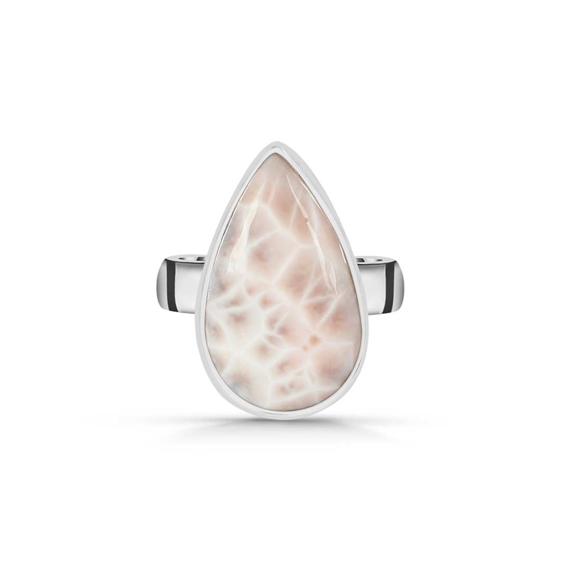 Natural Pink Natrolite / Thomsonite  Adjustable Ring-(THS-R-24.)