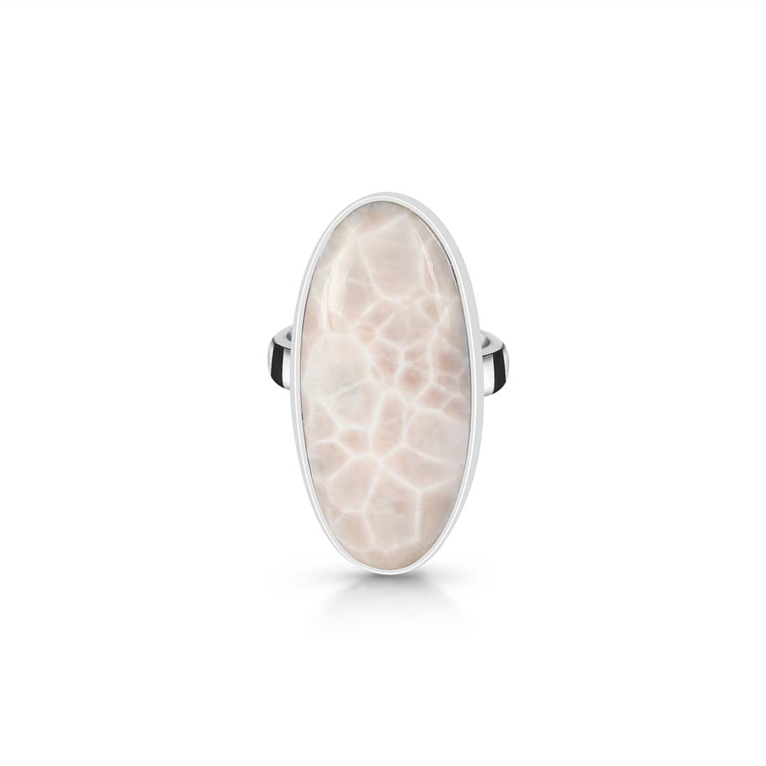 Natural Pink Natrolite / Thomsonite  Adjustable Ring-(THS-R-25.)