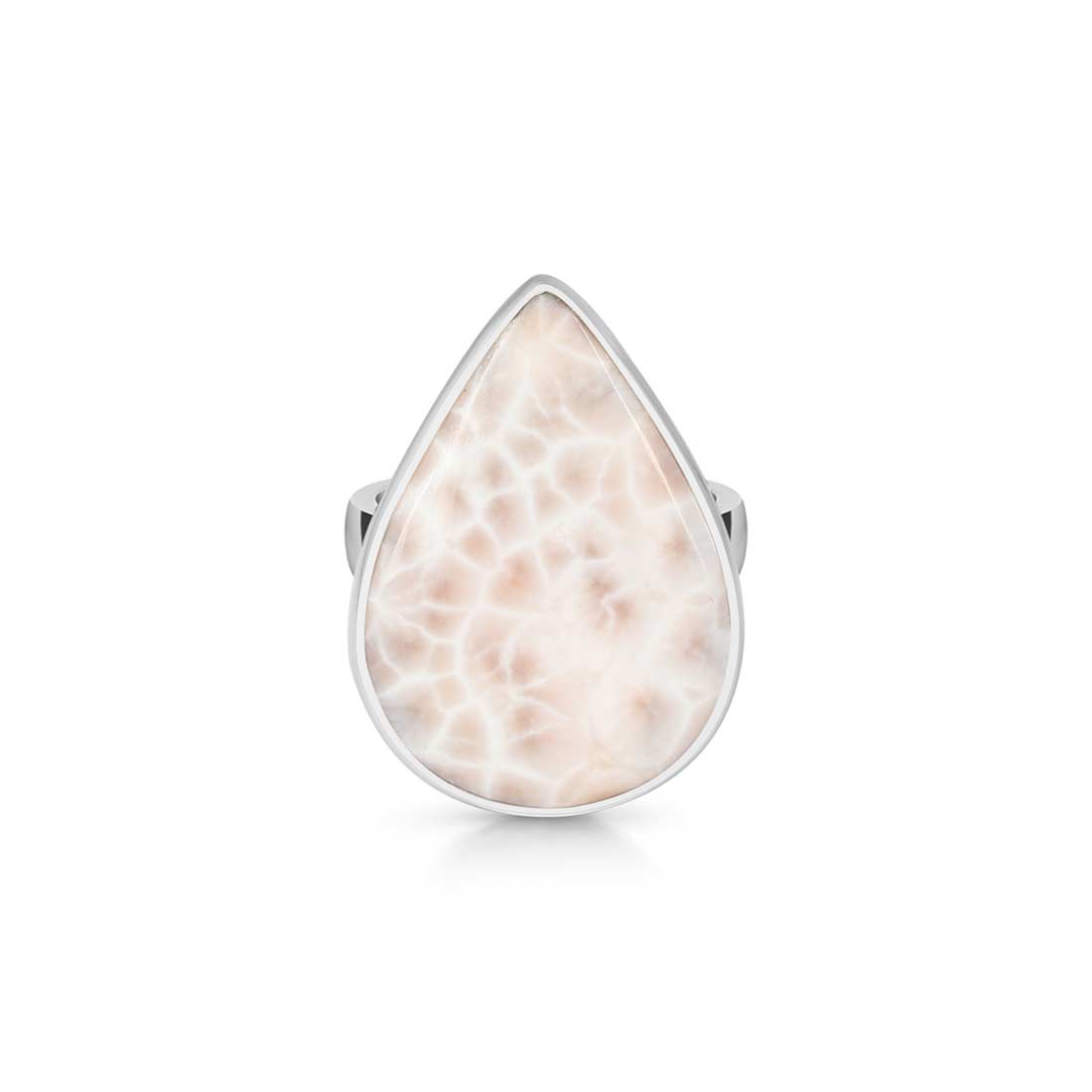 Natural Pink Natrolite / Thomsonite  Adjustable Ring-(THS-R-27.)