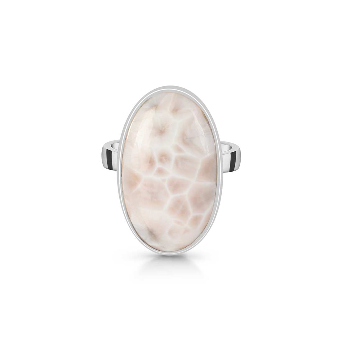 Natural Pink Natrolite / Thomsonite  Adjustable Ring-(THS-R-29.)