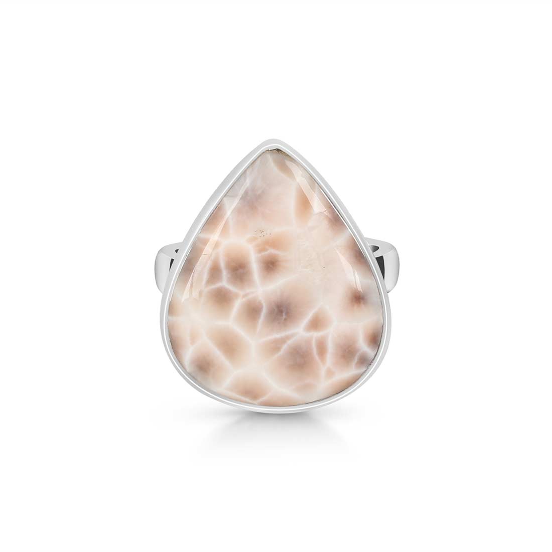 Natural Pink Natrolite / Thomsonite  Adjustable Ring-(THS-R-30.)