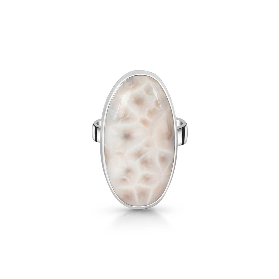 Natural Pink Natrolite / Thomsonite  Adjustable Ring-(THS-R-31.)