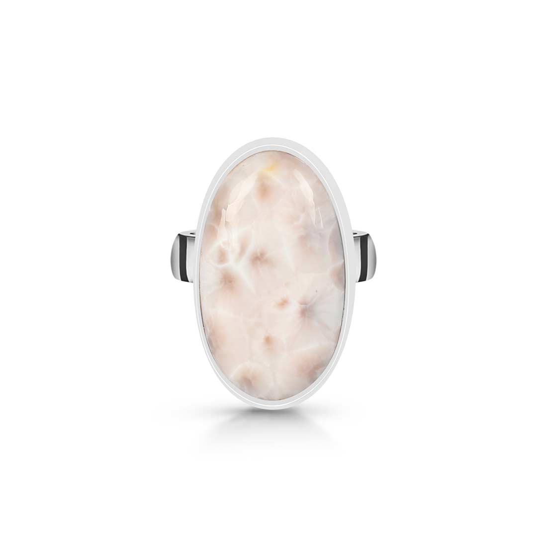 Natural Pink Natrolite / Thomsonite  Adjustable Ring-(THS-R-32.)