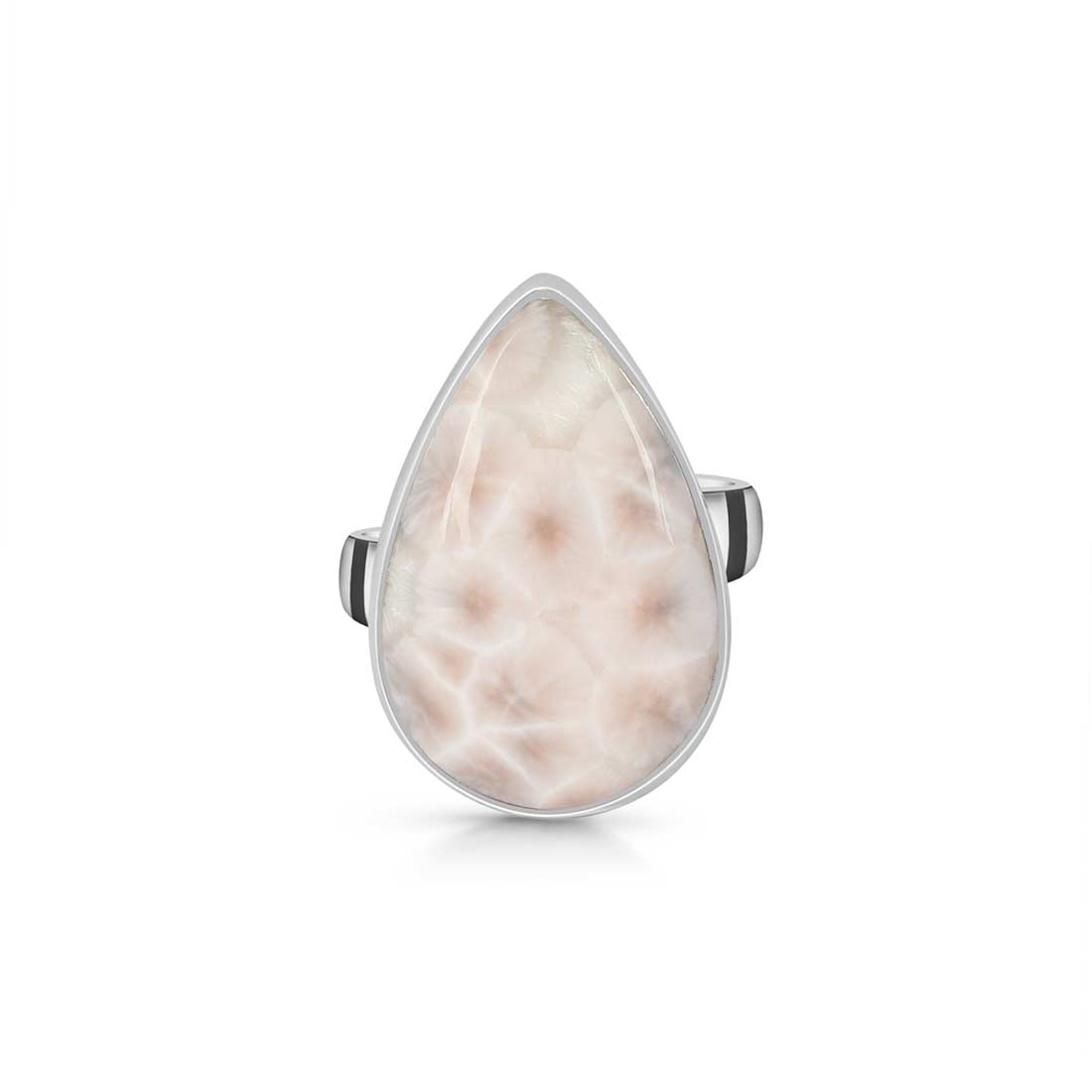 Natural Pink Natrolite / Thomsonite  Adjustable Ring-(THS-R-34.)