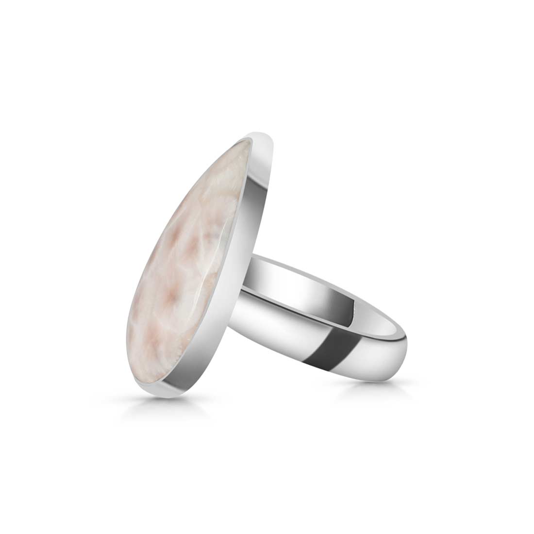 Natural Pink Natrolite / Thomsonite  Adjustable Ring-(THS-R-34.)