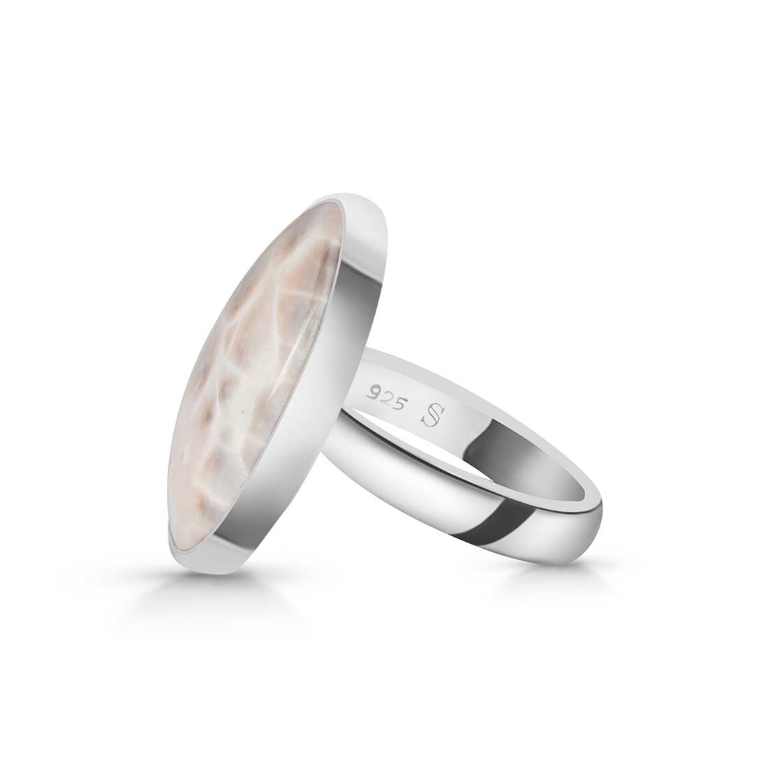 Natural Pink Natrolite / Thomsonite  Adjustable Ring-(THS-R-38.)