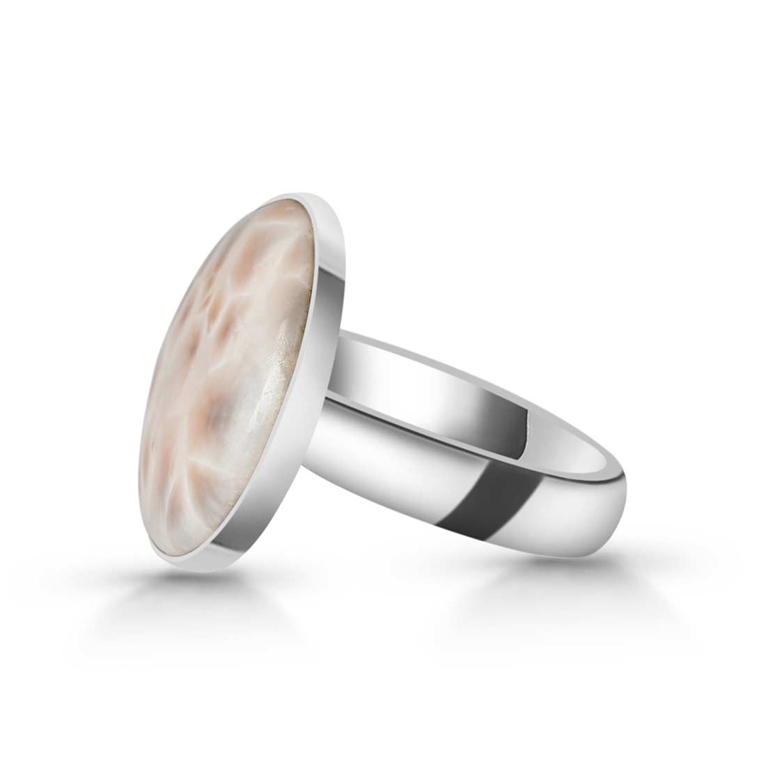 Natural Pink Natrolite / Thomsonite  Adjustable Ring-(THS-R-41.)