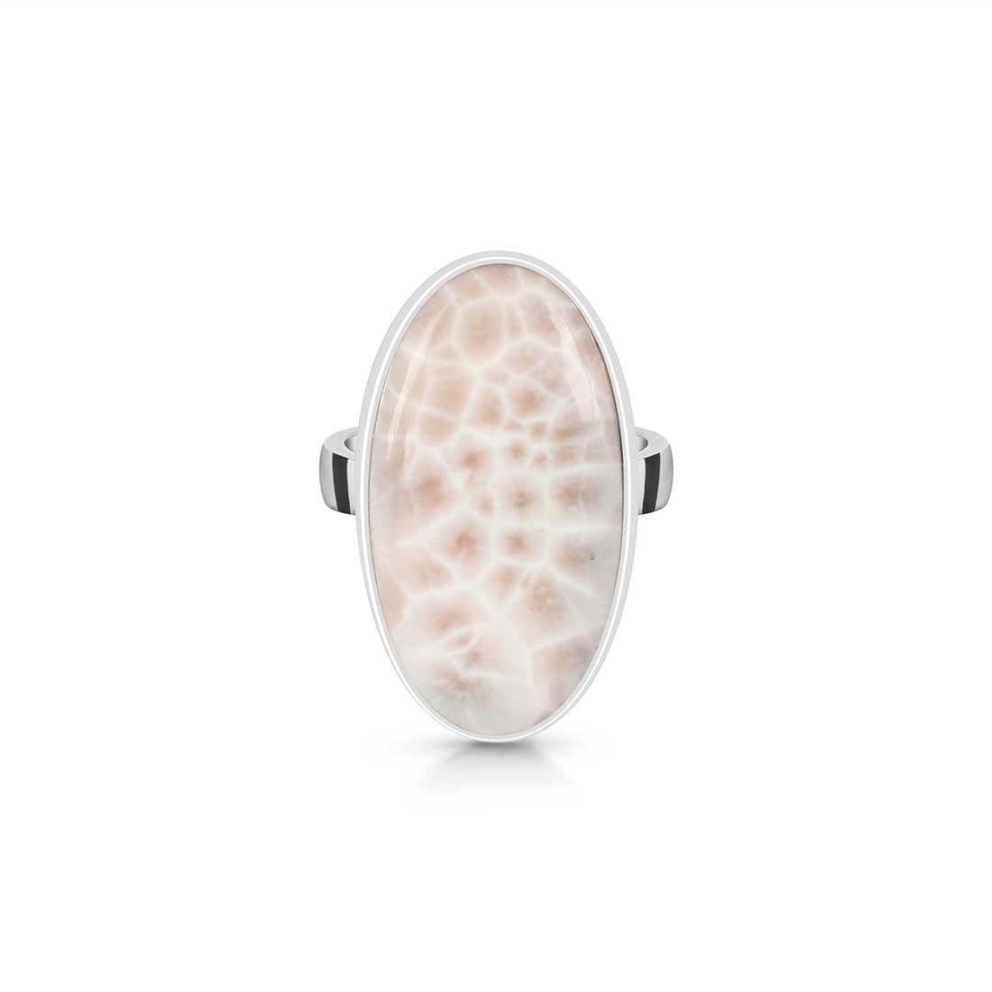 Natural Pink Natrolite / Thomsonite  Adjustable Ring-(THS-R-5.)