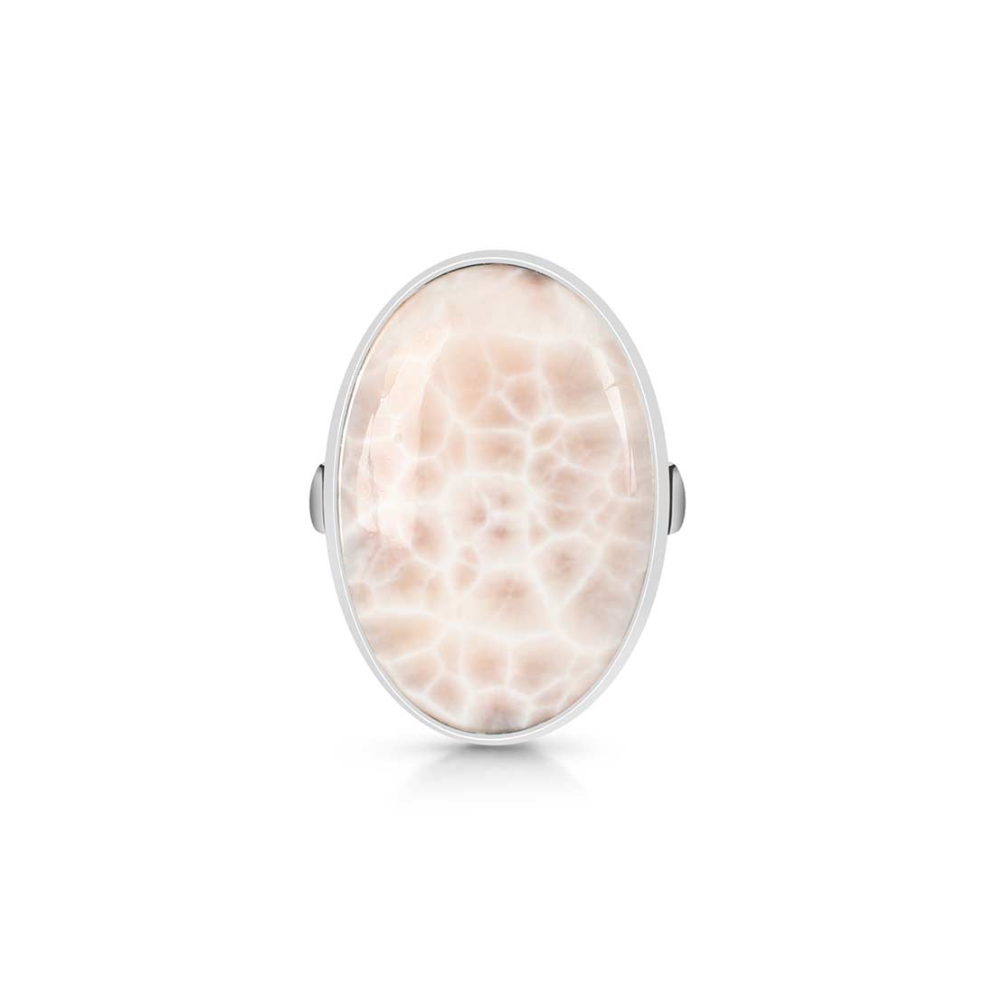 Natural Pink Natrolite / Thomsonite  Adjustable Ring-(THS-R-7.)