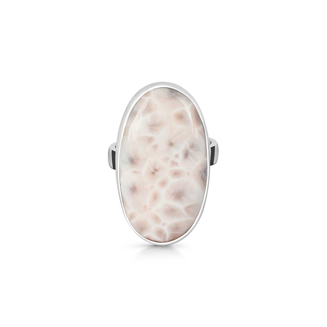 Natural Pink Natrolite / Thomsonite  Adjustable Ring-(THS-R-8.)