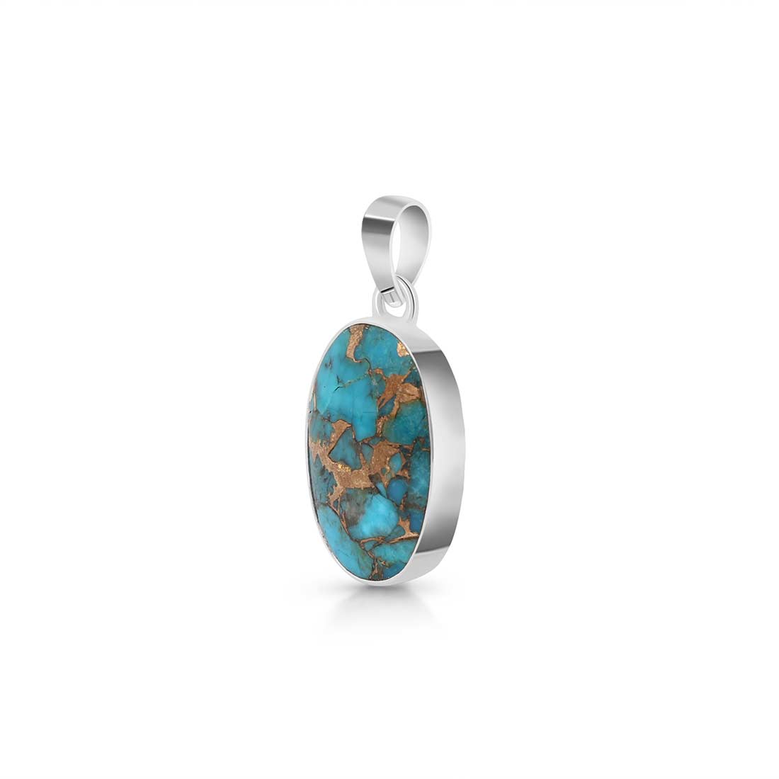 Mojave Copper Turquoise Pendant-(TRC-P-15.)