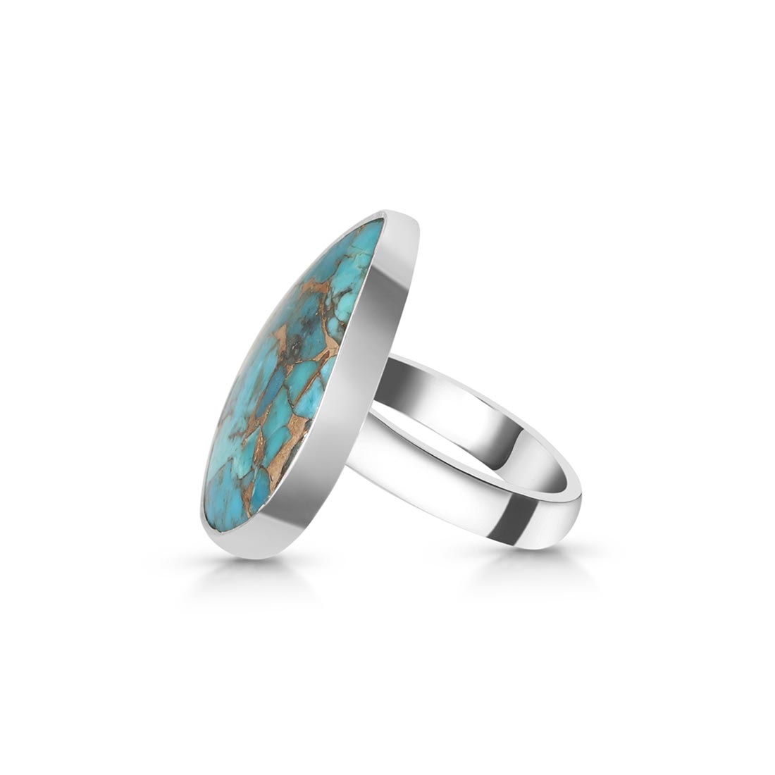 Mojave Copper Turquoise Adjustable Ring-(TRC-R-1.)