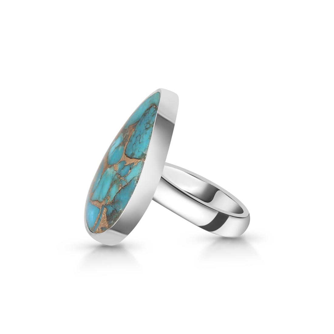 Turquoise (Copper) Adjustable Ring-(TRC-R-10)