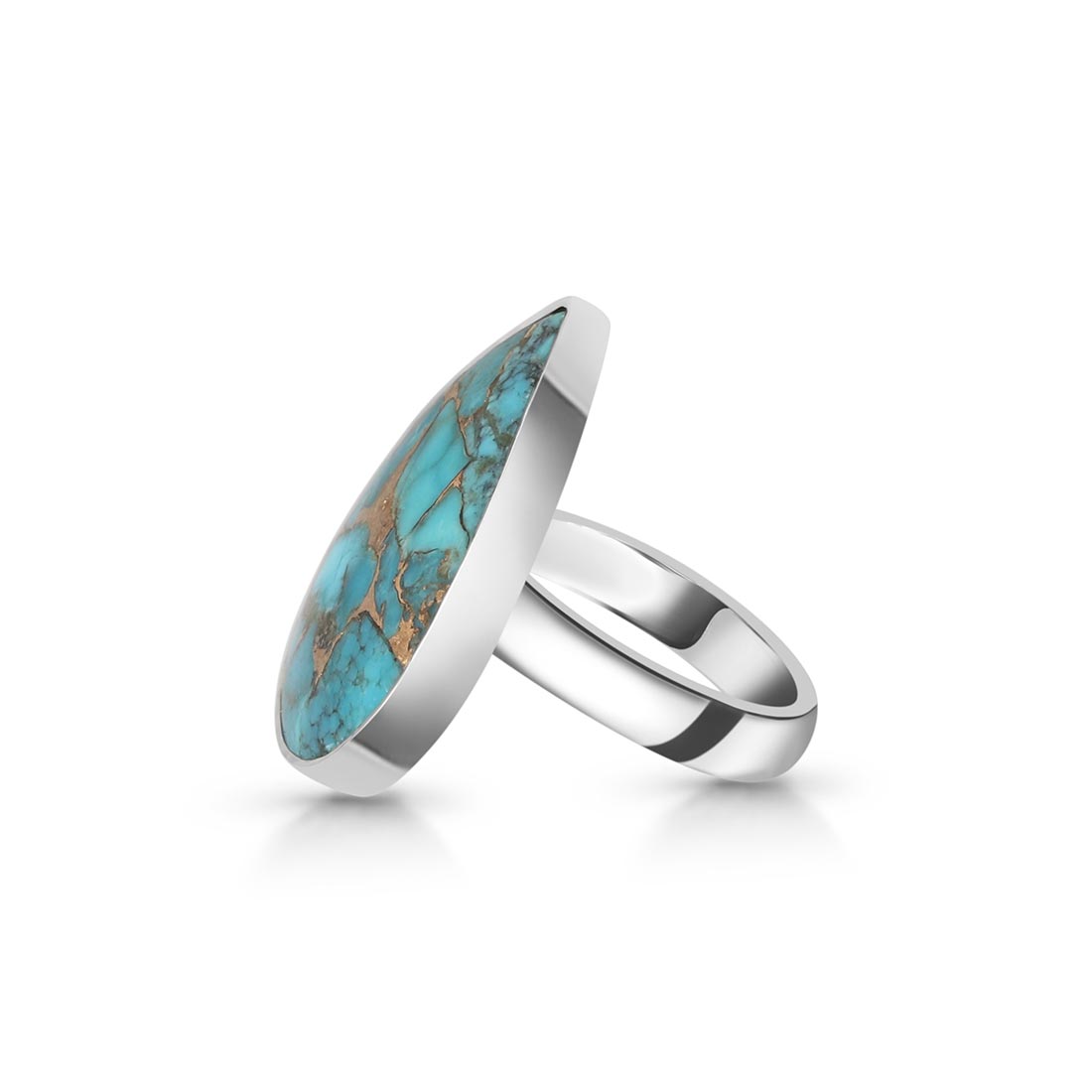 Turquoise (Copper) Adjustable Ring-(TRC-R-11)