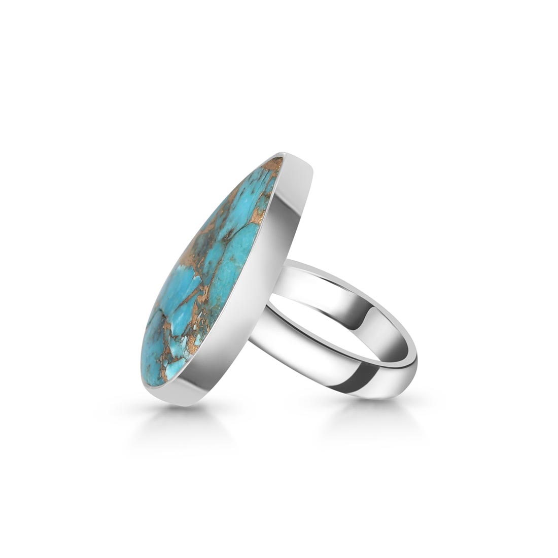 Turquoise (Copper) Adjustable Ring-(TRC-R-12)