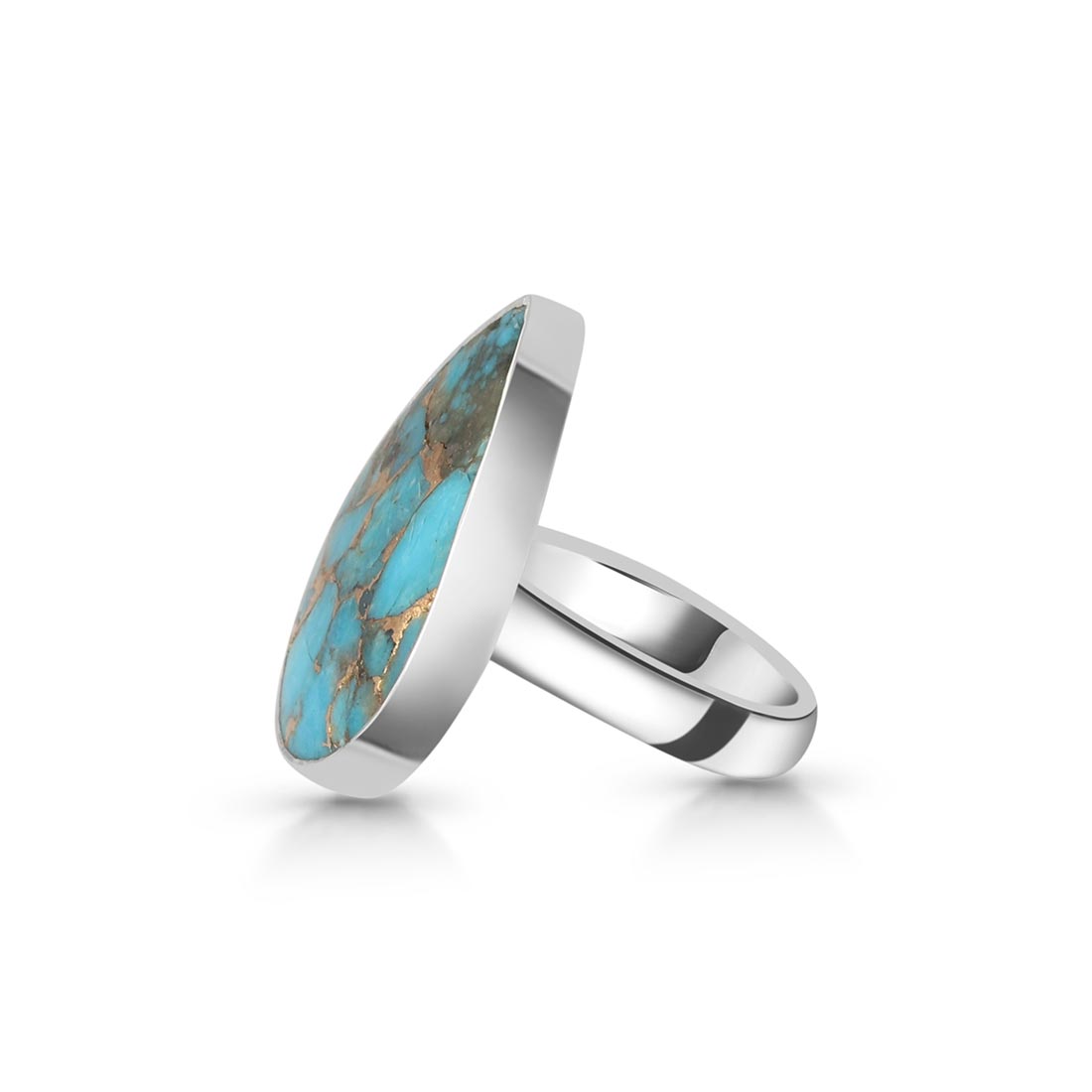 Turquoise (Copper) Adjustable Ring-(TRC-R-14)