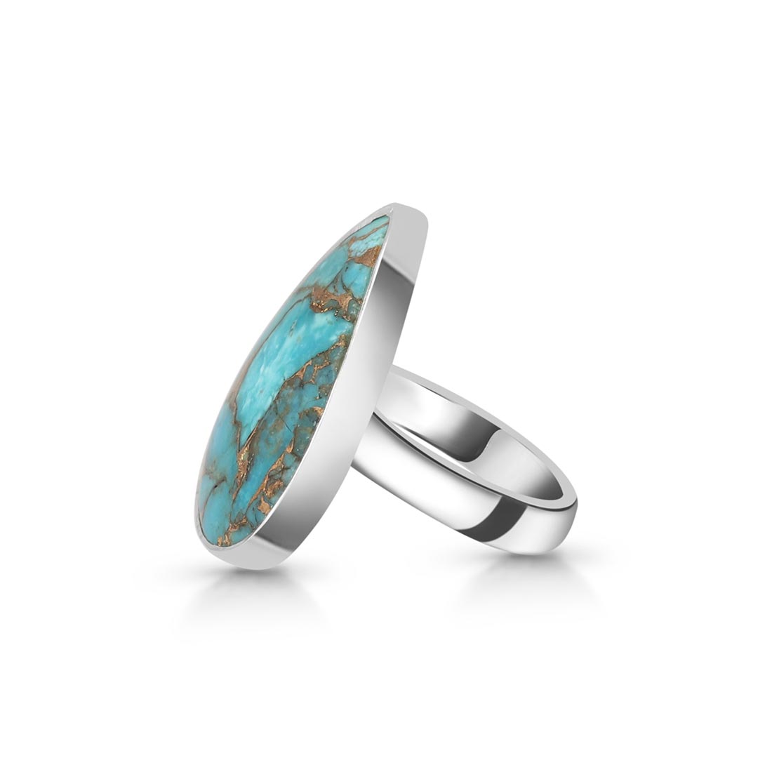 Turquoise (Copper) Adjustable Ring-(TRC-R-15)