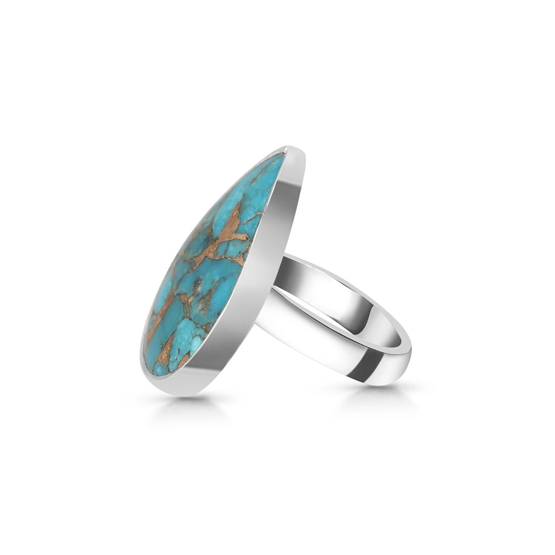Turquoise (Copper) Adjustable Ring-(TRC-R-17)