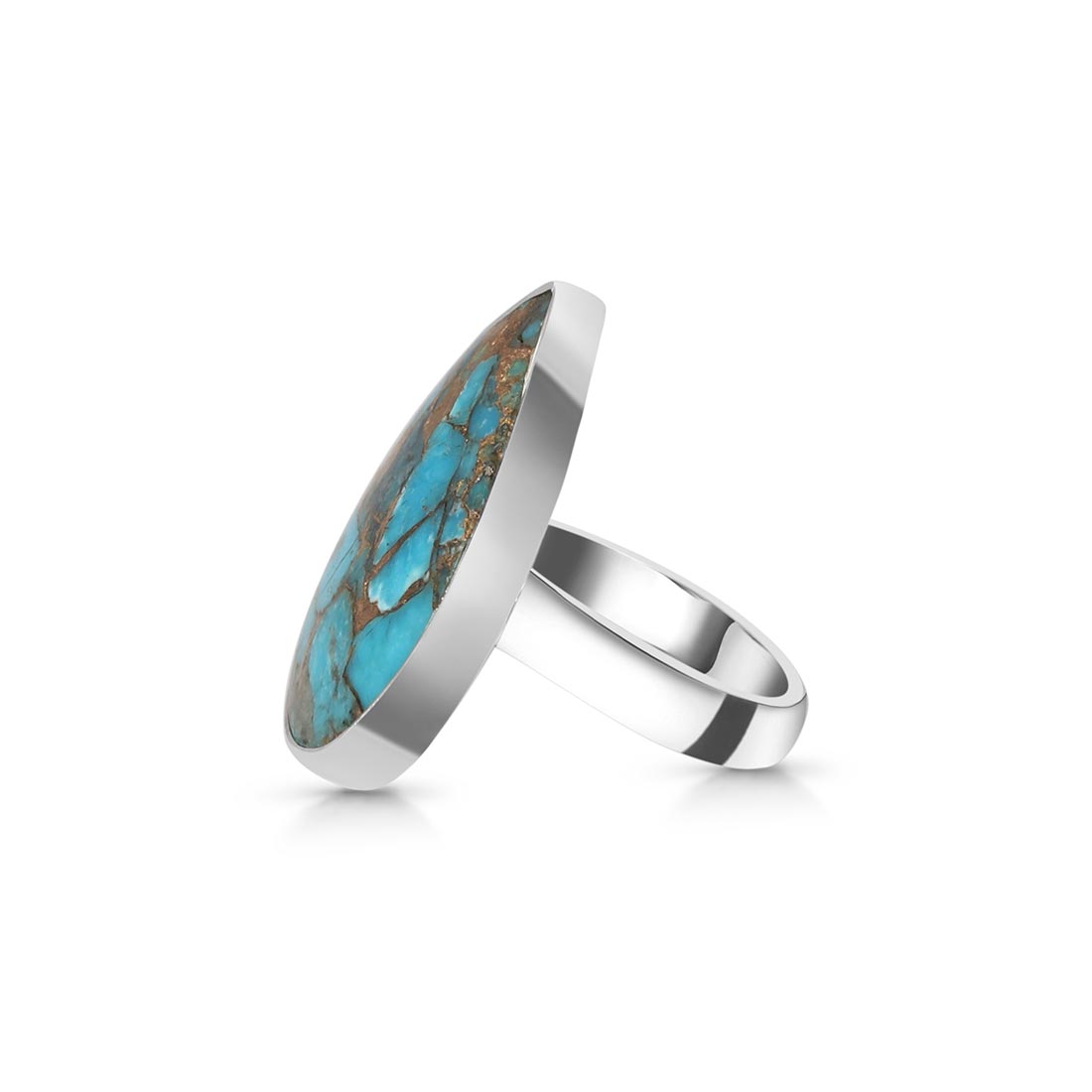 Turquoise (Copper) Adjustable Ring-(TRC-R-18)