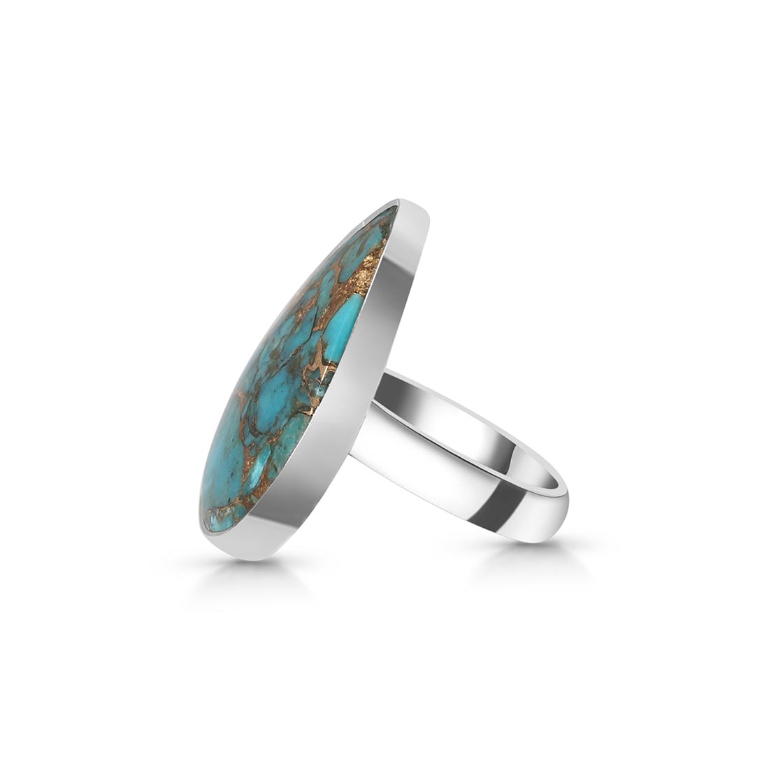 Turquoise (Copper) Adjustable Ring-(TRC-R-19)