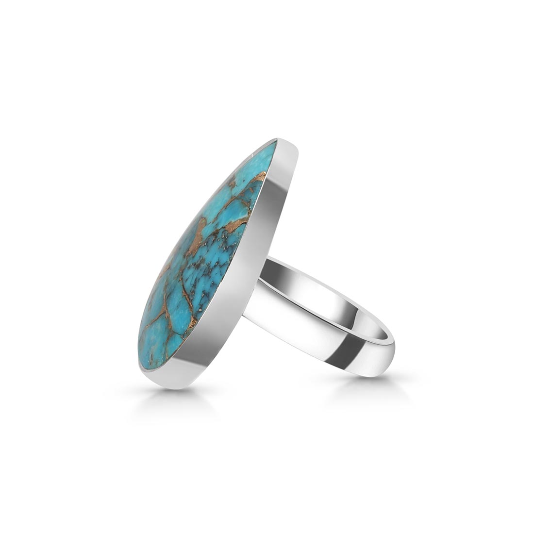 Turquoise (Copper) Adjustable Ring-(TRC-R-21)