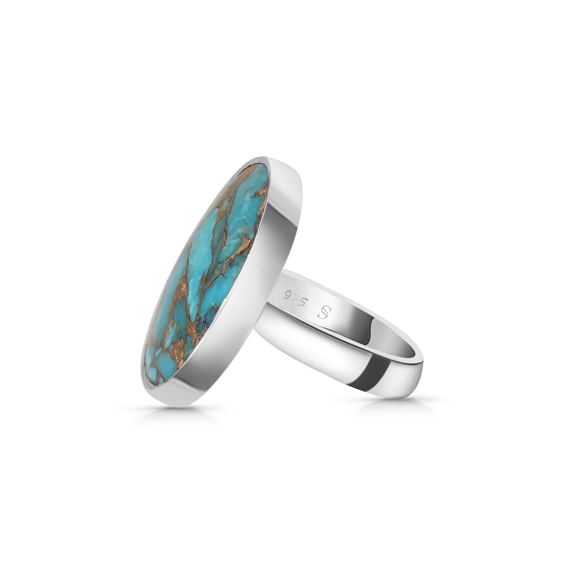 Turquoise (Copper) Adjustable Ring-(TRC-R-25)