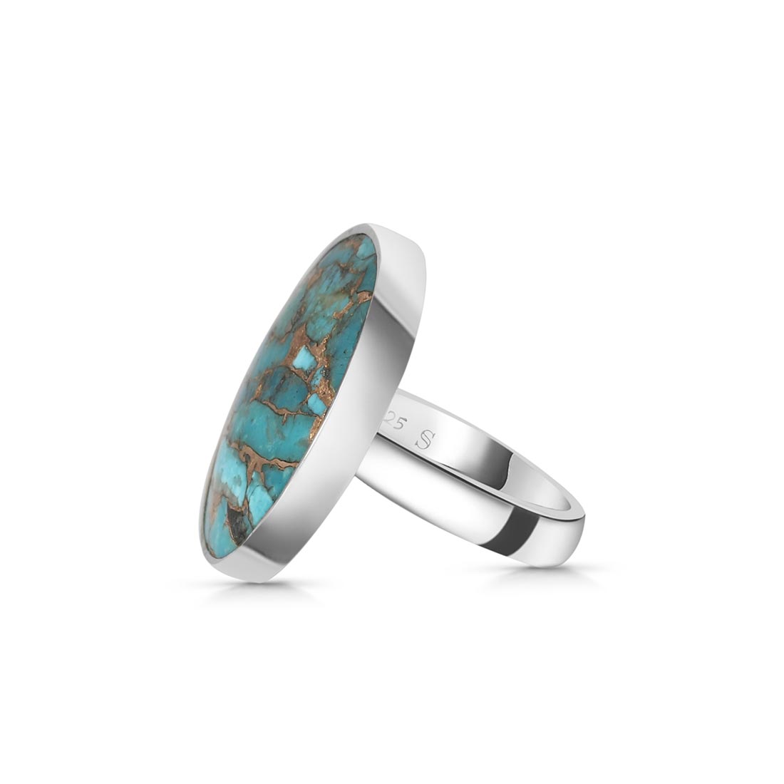 Turquoise (Copper) Adjustable Ring-(TRC-R-26)