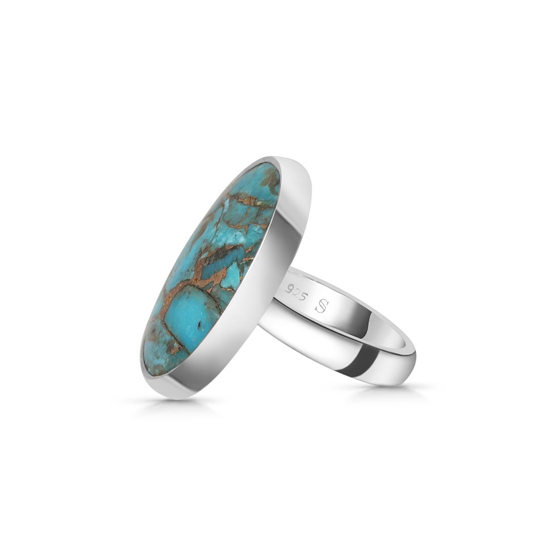 Turquoise (Copper) Adjustable Ring-(TRC-R-28)