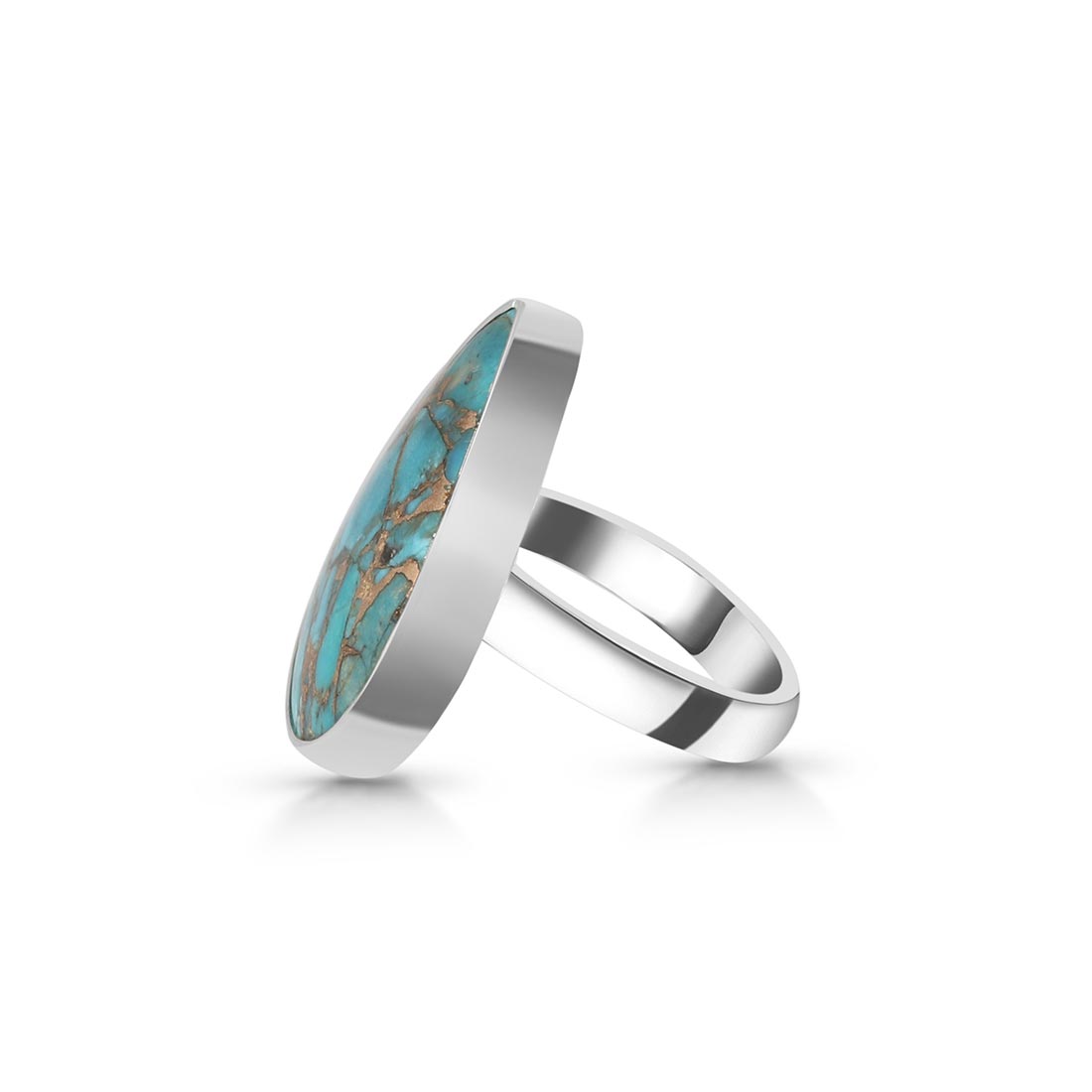 Turquoise (Copper) Adjustable Ring-(TRC-R-3)