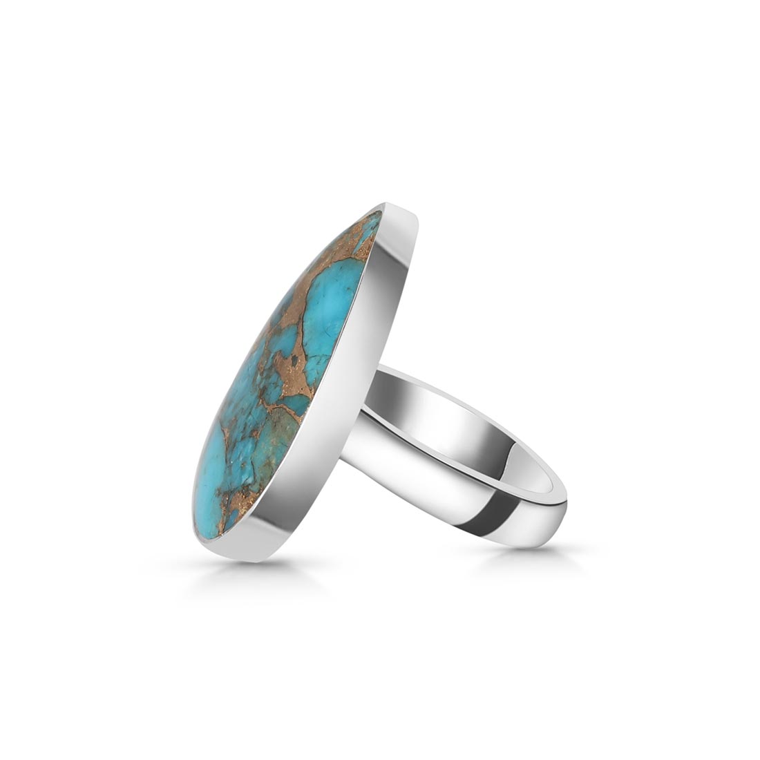 Turquoise (Copper) Adjustable Ring-(TRC-R-30)