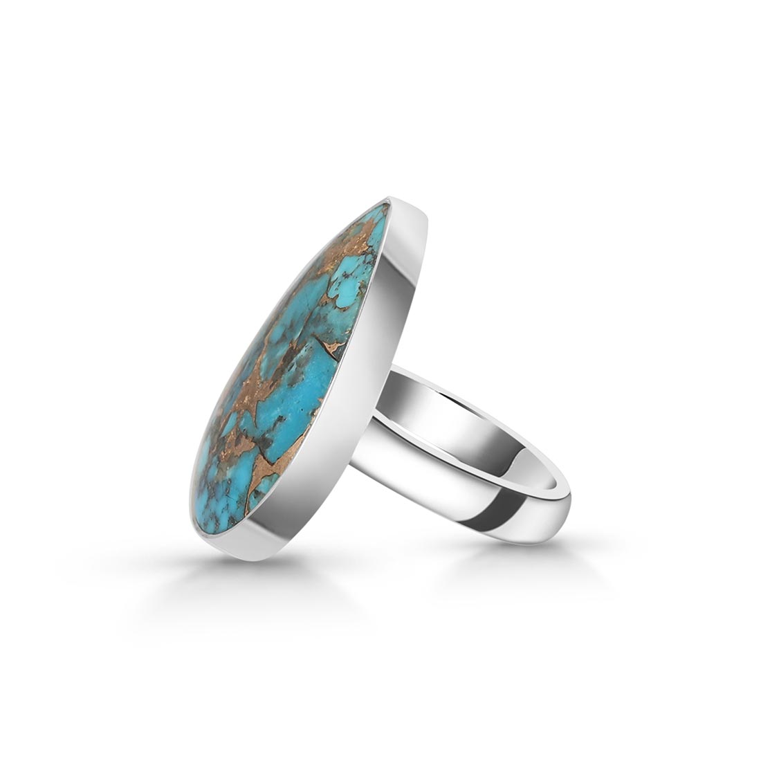 Turquoise (Copper) Adjustable Ring-(TRC-R-35)