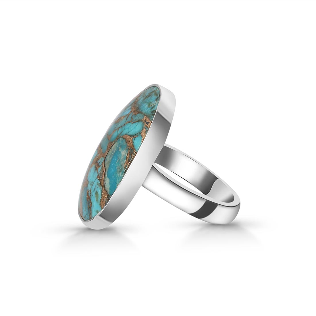 Turquoise (Copper) Adjustable Ring-(TRC-R-37)