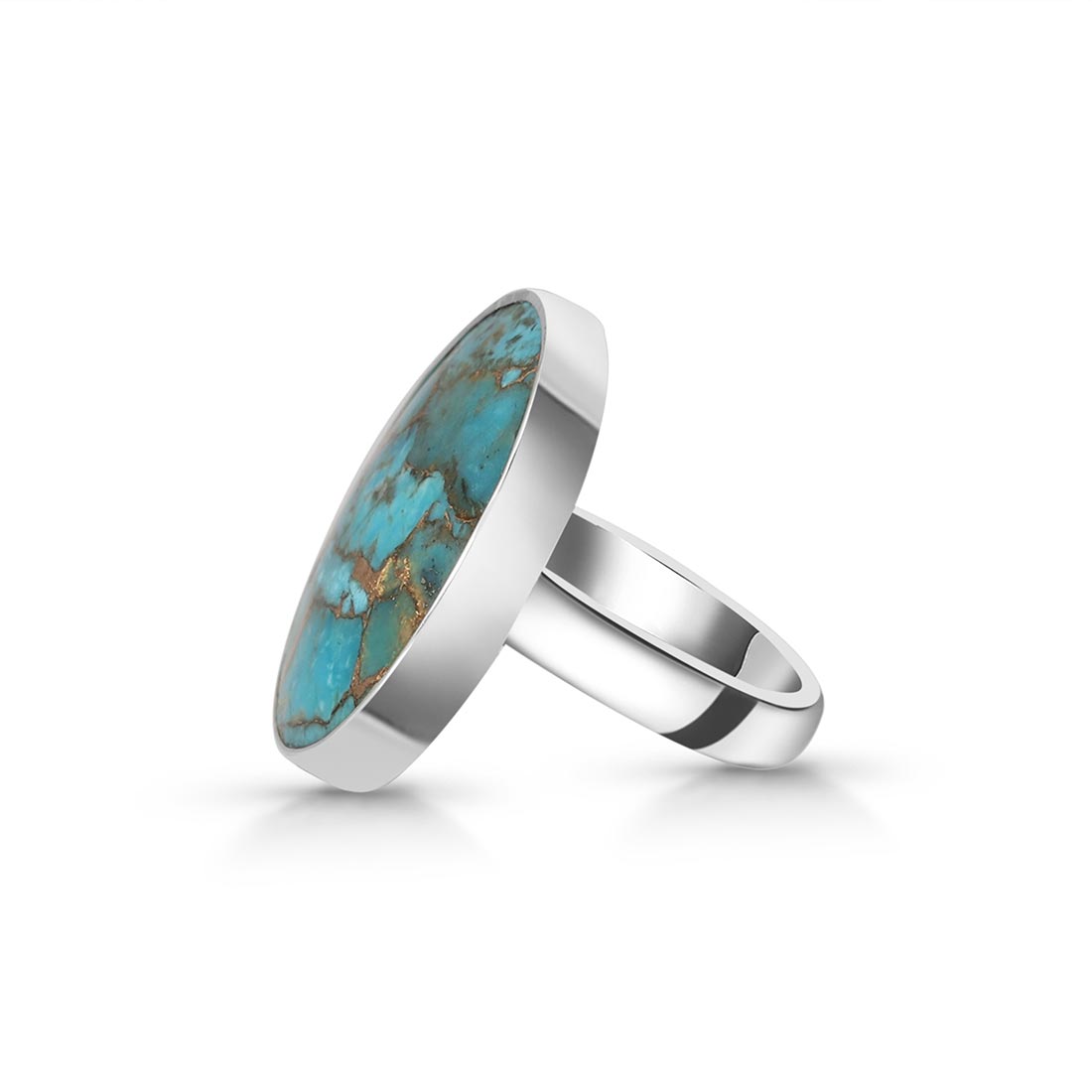 Turquoise (Copper) Adjustable Ring-(TRC-R-38)