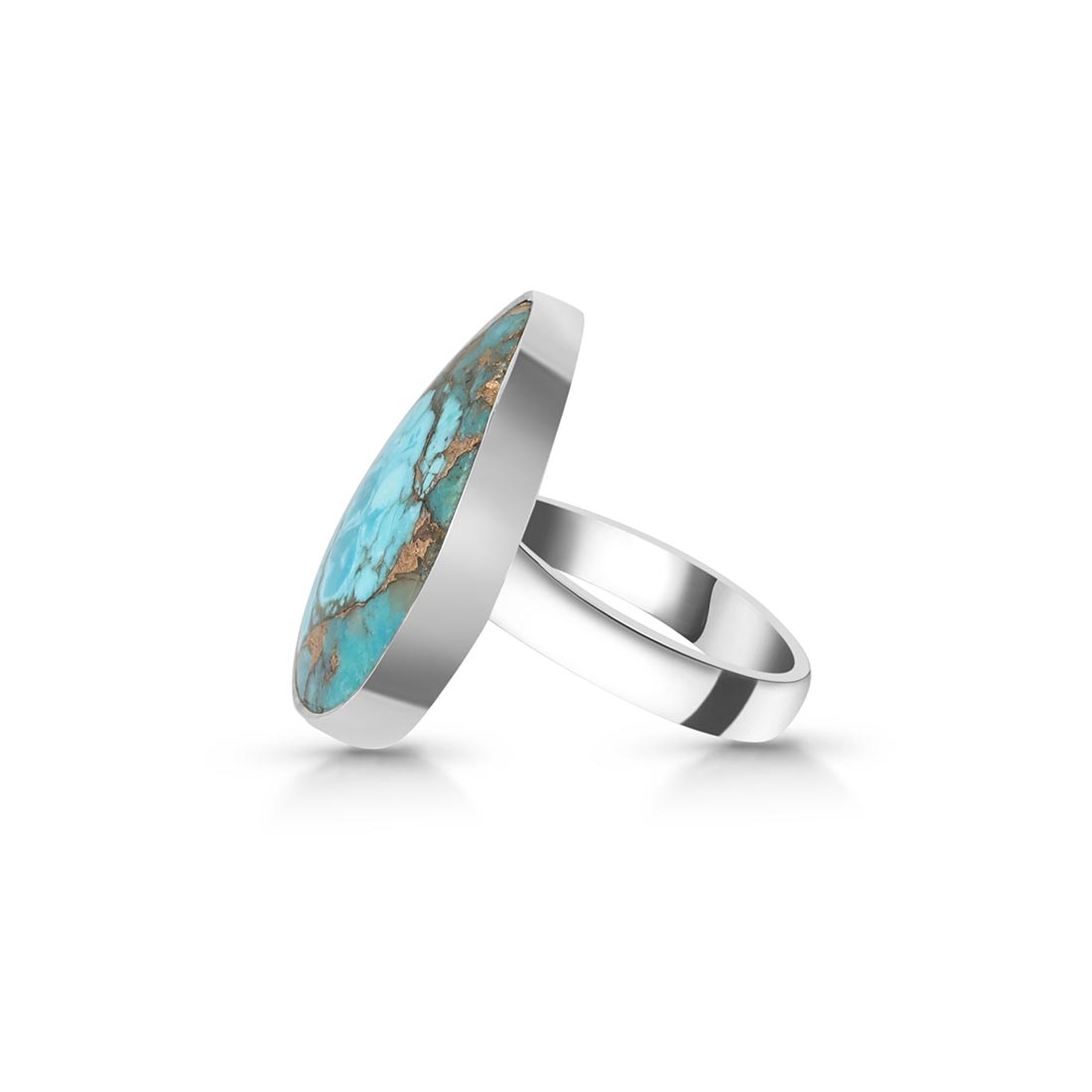 Turquoise (Copper) Adjustable Ring-(TRC-R-4)