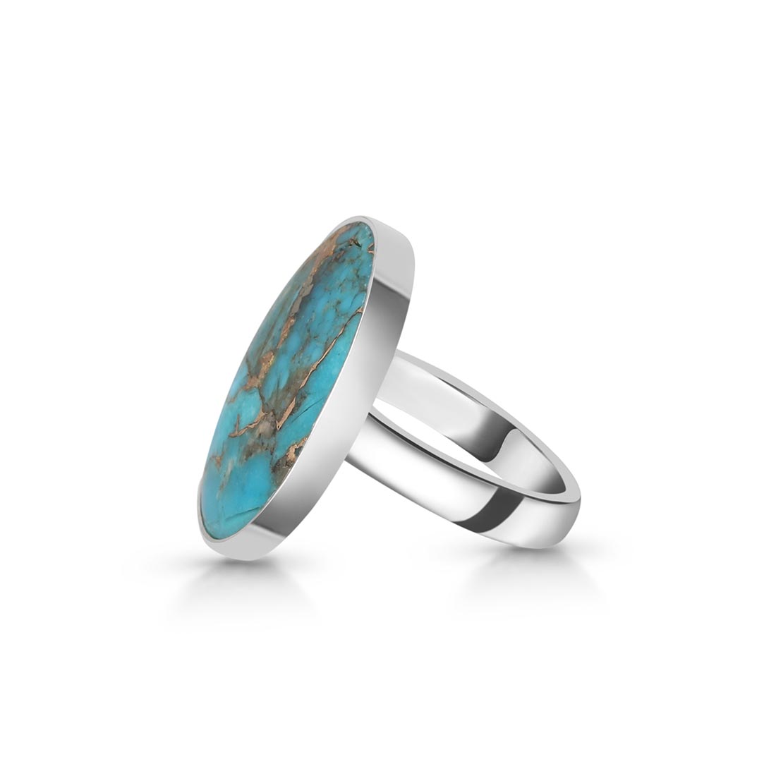Turquoise (Copper) Adjustable Ring-(TRC-R-7)