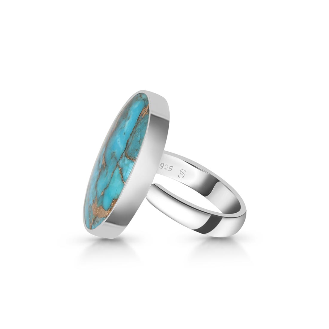 Turquoise (Copper) Adjustable Ring-(TRC-R-8)