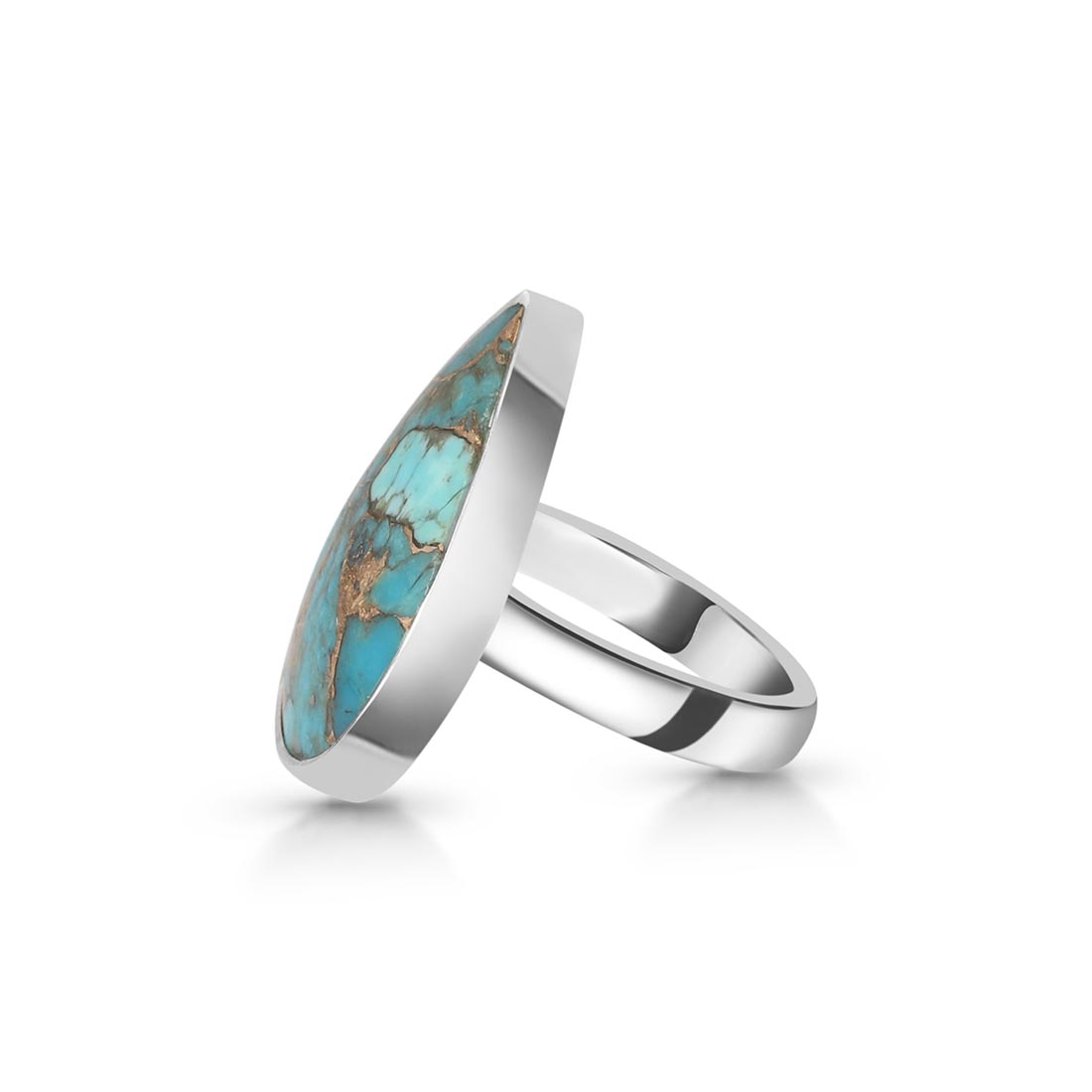 Turquoise (Copper) Adjustable Ring-(TRC-R-9)